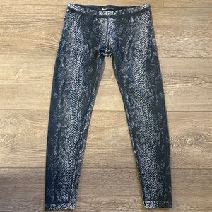 Hard Tail Vintage Y2K Low Rise Snakeskin Print Cotton Spandex Leggings